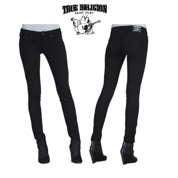 True Religion Denim - True Religion Jeans Womens Stella Black Stretch 29